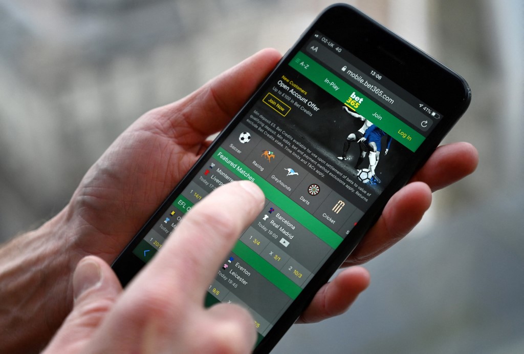 A live wager being placed on Bet365